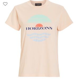 Monogram “Horizons” Tee, sz Large, Pink T-Shirt